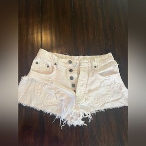 CARMAR white distressed denim shorts - size 26
